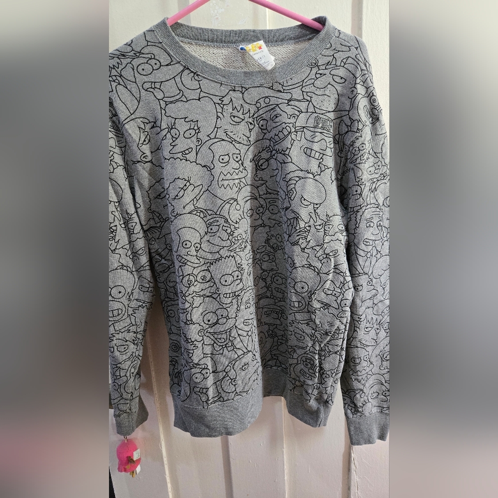 Kids Cartoon Print Gray Bottoms